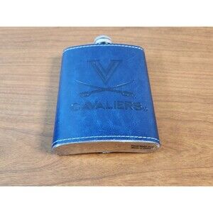 University Of Virginia Cavaliers Stainless Steel 9 oz Flask Blue In Color
